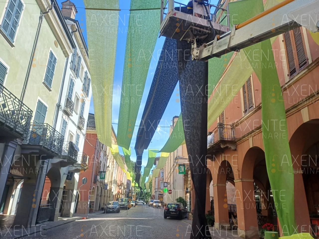 Olimpiadi Verdiane - Installazione TNT COLORATO Busseto